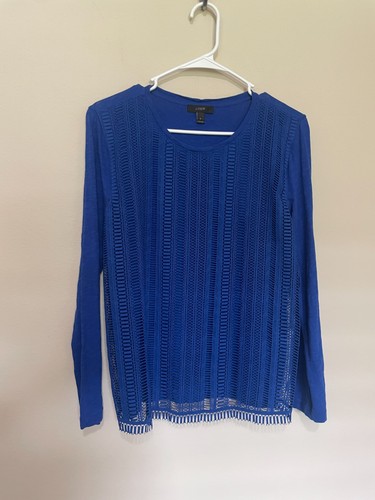 Crew lace front shirt royal - j,